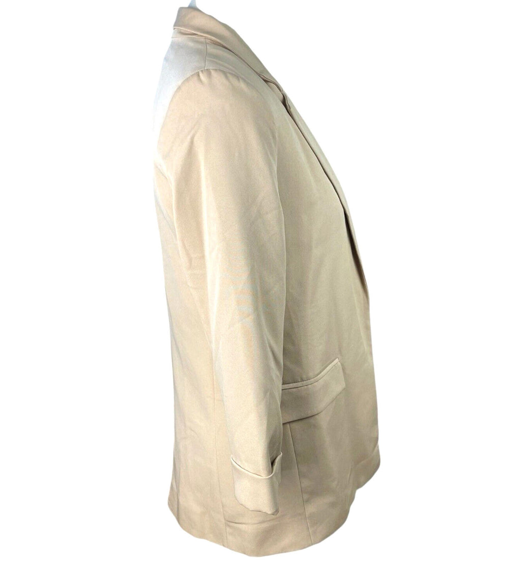 New Look Blazer Jacket Camel Relaxed Fit Shoulder Pads Women’s UK Size 6
