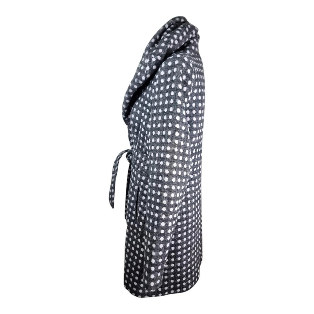 Ringspun Pink Polka Dot Grey Coat Women's UK Size M