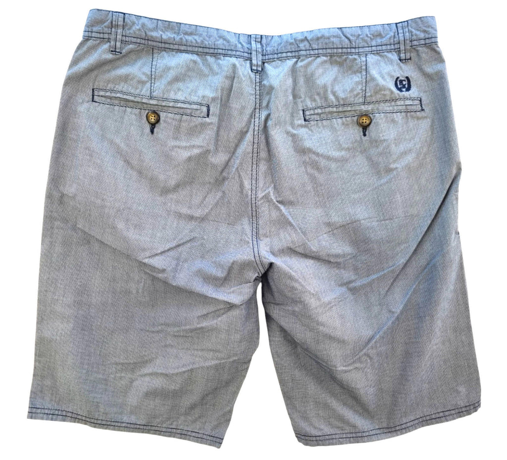 George Boston Crew Chino Shorts Blue Check Pockets Men's UK Size 38" Waist