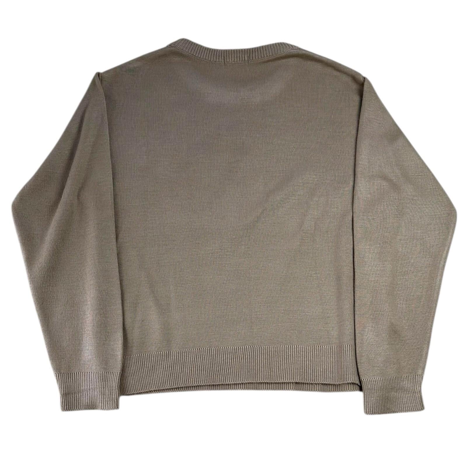 Peter England Jumper Men's UK Size M Beige Long Sleeve Knit Crew Neck