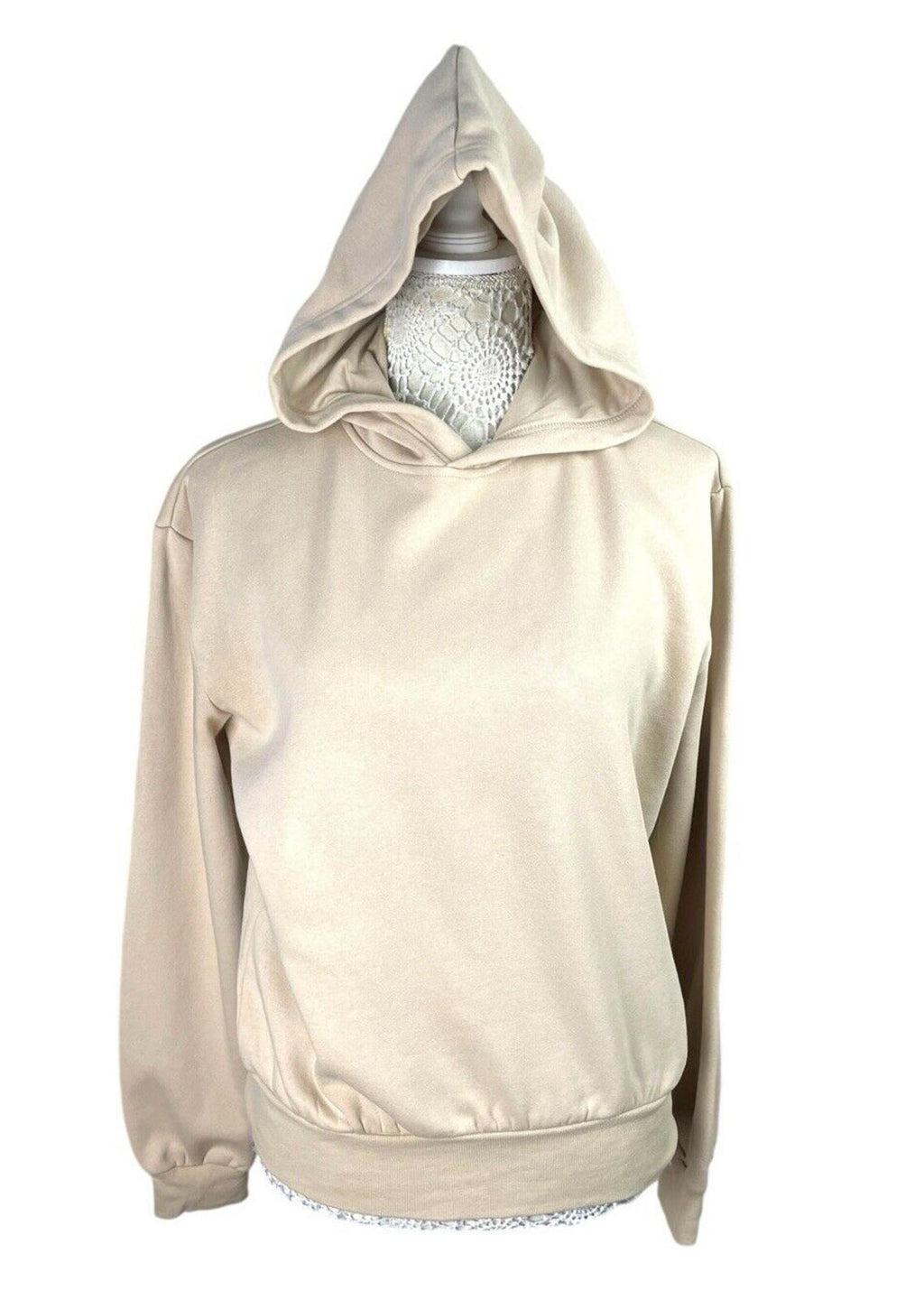Divided Beige Basic Jersey Hoodie Relaxed Fit Women’s UK Size XS
