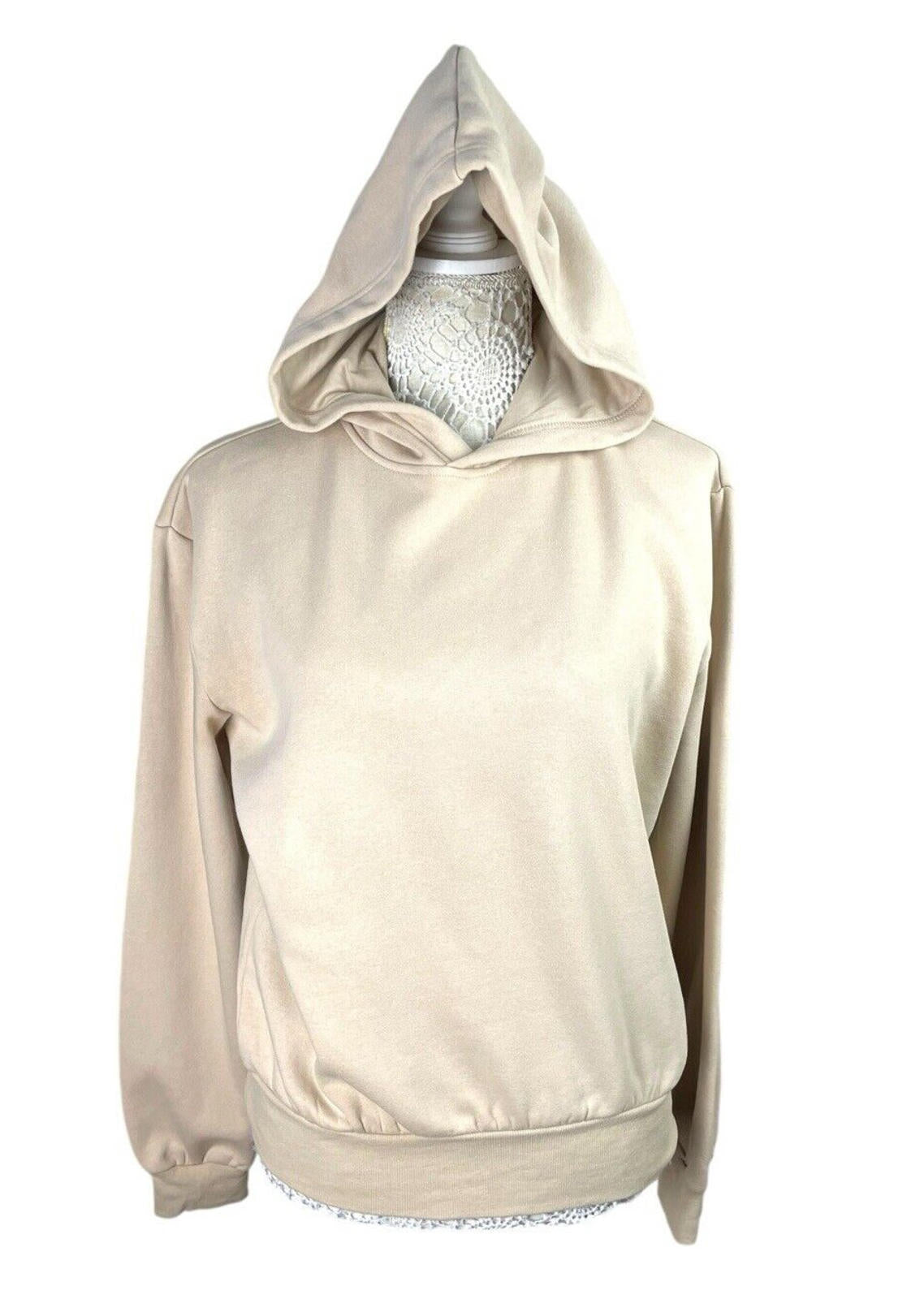 Divided Beige Basic Jersey Hoodie Relaxed Fit Women’s UK Size XS