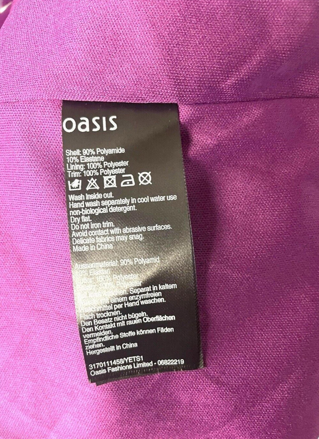 Oasis Sequin Dress Black & Purple Women’s UK Size S (8-10)