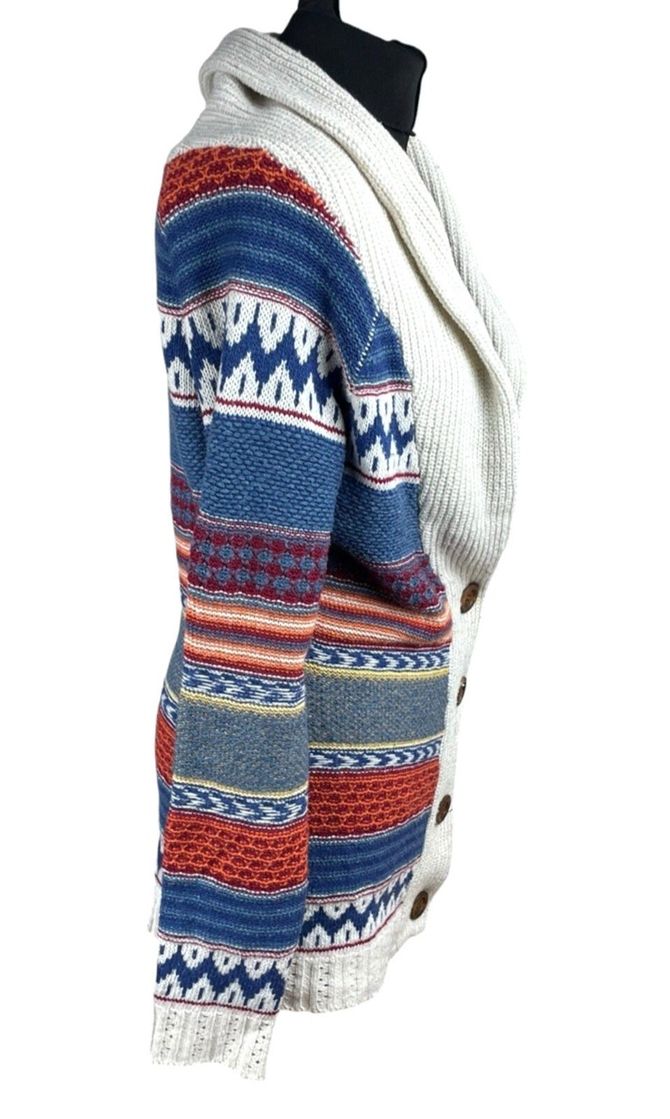 Parisian Knitted Cardigan Women’s UK Size S/M Button Up Long Sleeve Multicolour