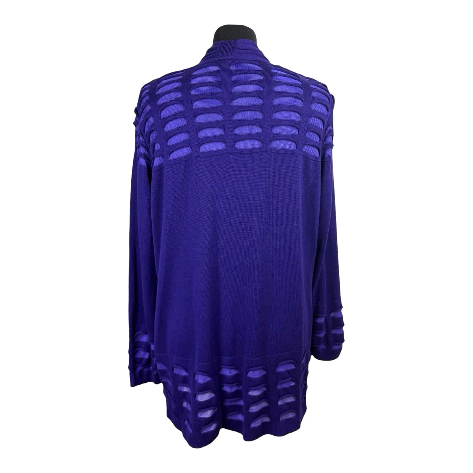 Marks & Spencer Cardigan Women’s UK Size 18 Mid Length Lightweight Mesh Purple