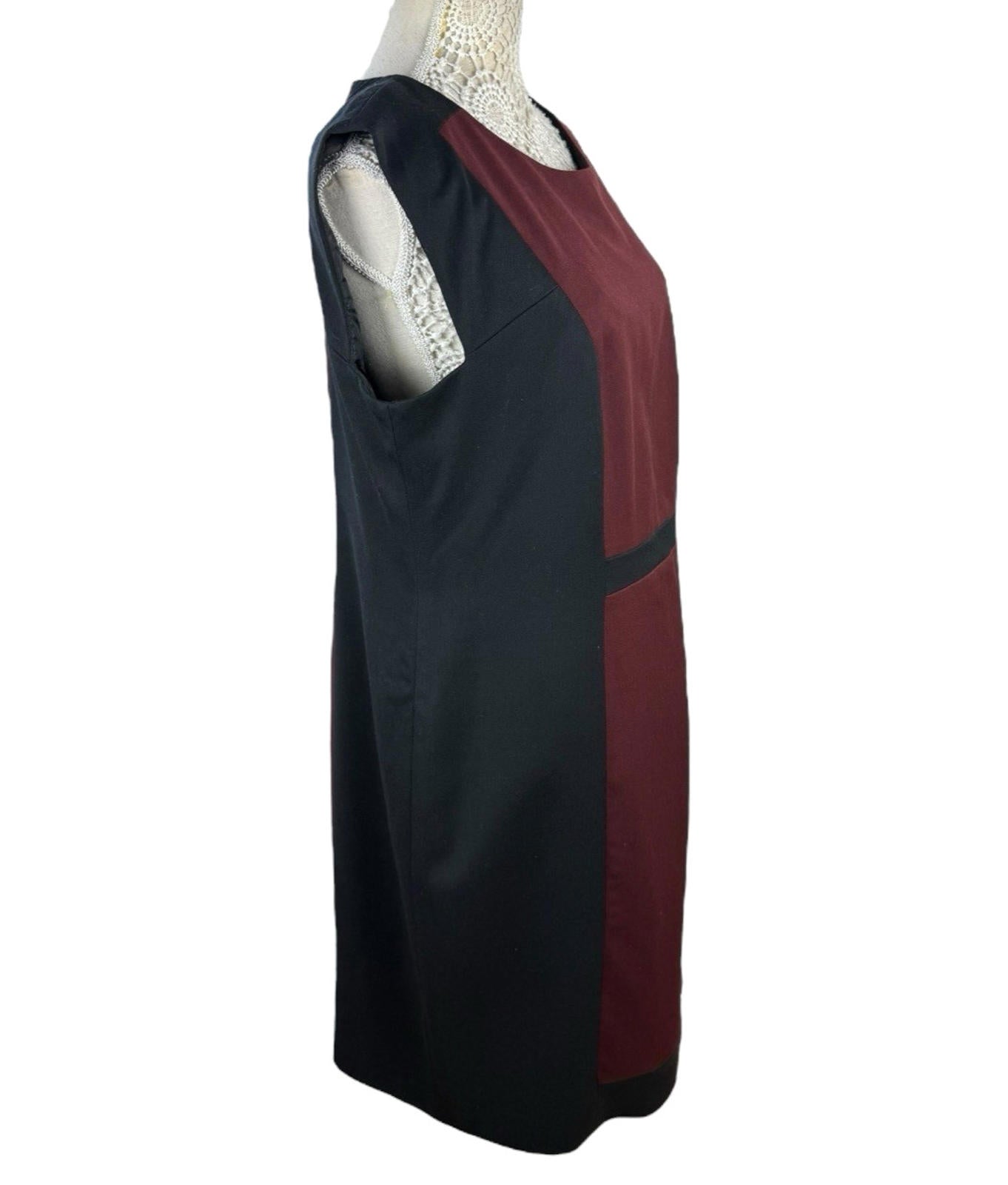 Next Black Red Pencil Dress Midi Smart Sleeveless Petite Size 18