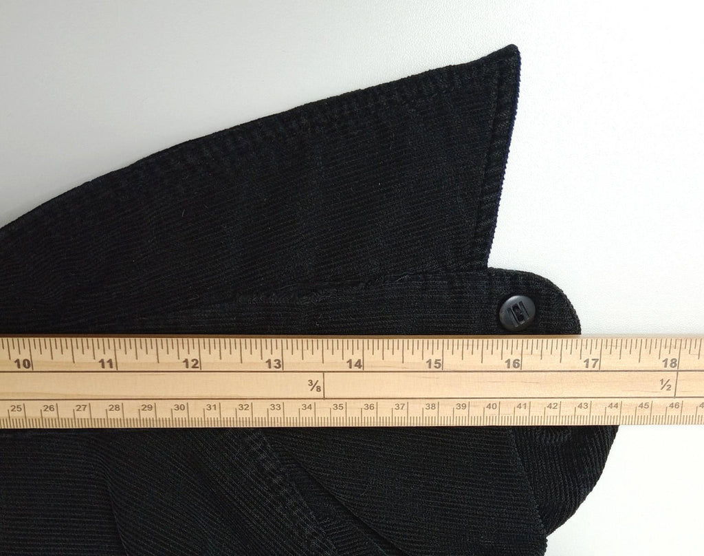 Manhatten Countrystore Corduroy Shirt Men's UK Size M Long Sleeve Black Pockets