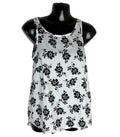 Atmosphere White Black Floral Camisole Tank Top Lightweight Women’s UK Size 8