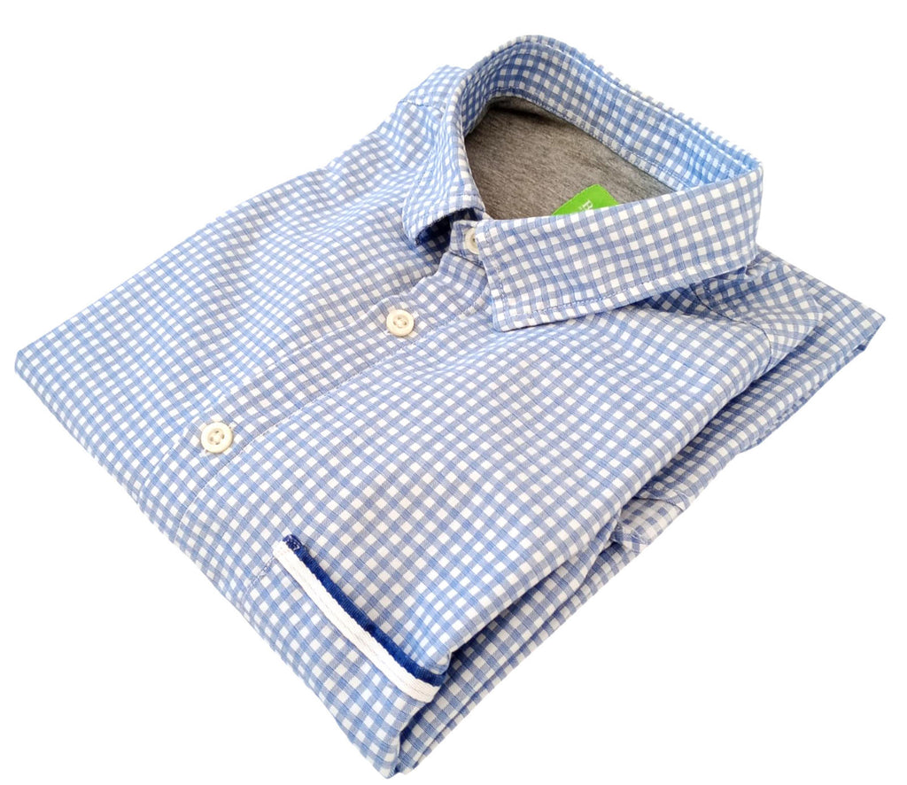 Hugo Boss Shirt Men's UK Size M Long Sleeve Blue Check 100% Cotton Pocket Modern