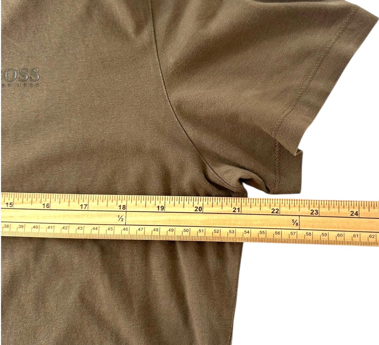 Hugo Boss T-Shirt Men's UK Size L Brown Short Sleeve Summer Fashion Designer