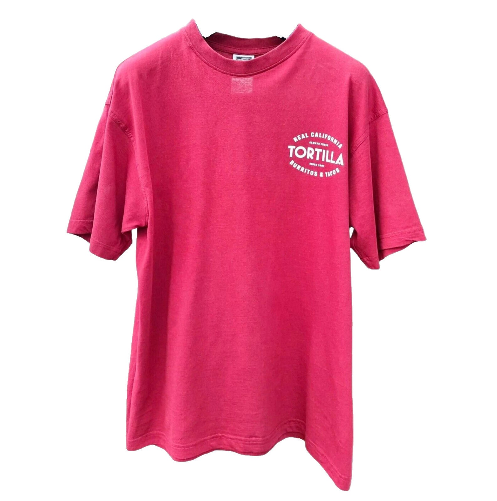 James & Nichols T-Shirt Red Men's UK Size L Large 100% Cotton Print