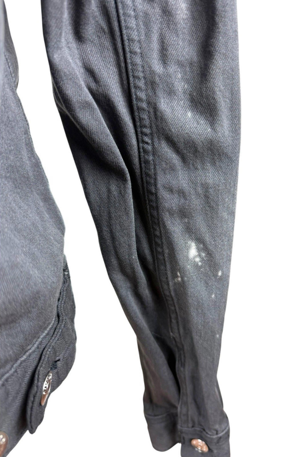 Divided Grey Denim Jacket Collared Pockets Grunge Relaxed Fit Women’s UK Size 6