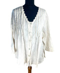 Diverse Beige Linen  Blouse Women’s UK Size L (12-14)