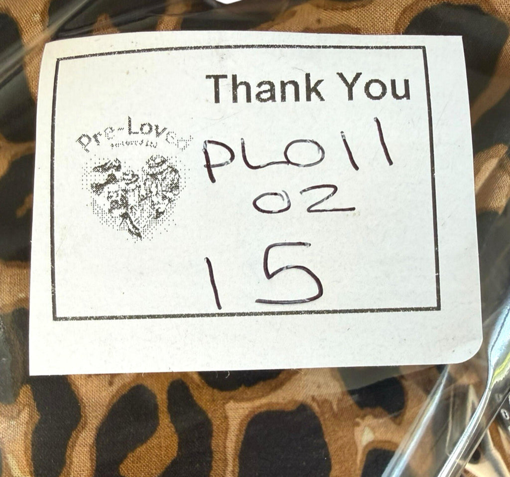 H&M Leopard Print Blouse Women’s UK Size XS Relaxed Fit Puff-Sleeved Lightweight