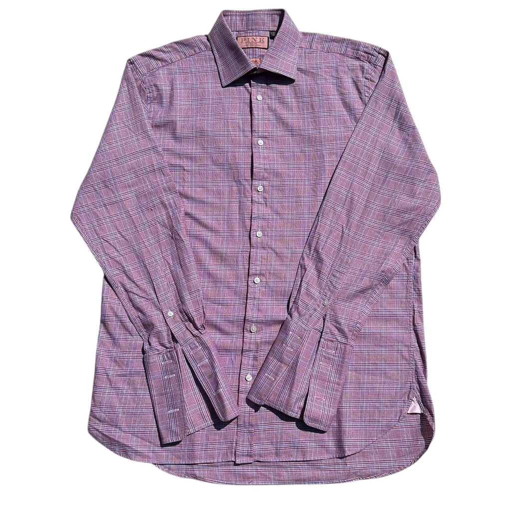 PINK Thomas Pink Shirt Prestige Long Sleeve French Cuff Men's UK Size L