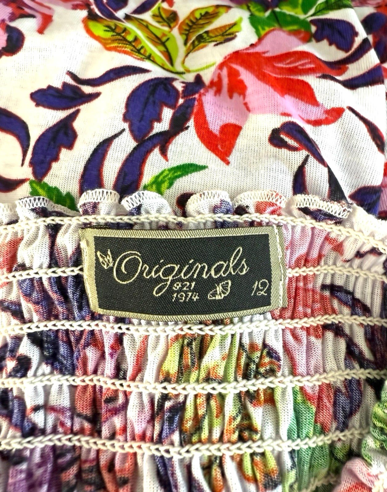 Originals Multicolour Floral Tank Top Blouse Floaty Women’s UK Size 12