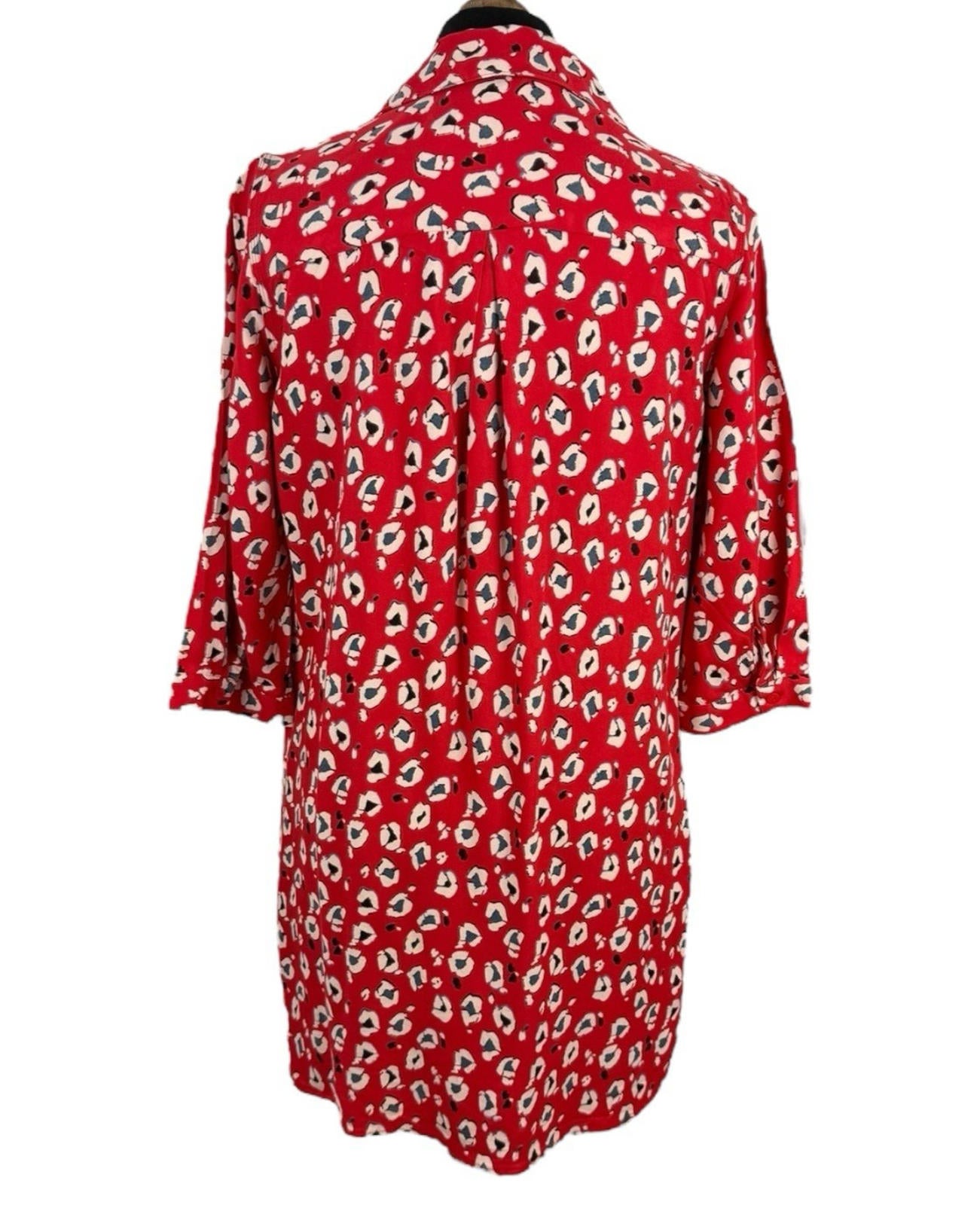 Next Petite Red Shirt Blouse Animal Print Women’s UK Size 12 PETITE