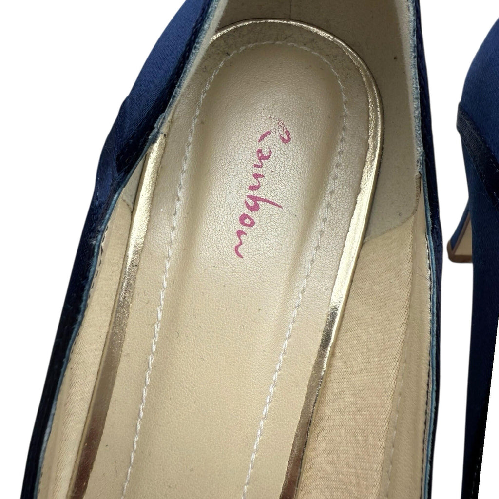 Rainbow Club Satin Court Shoes Women’s UK Size 6 Pointed Almond Toe Royal Blue