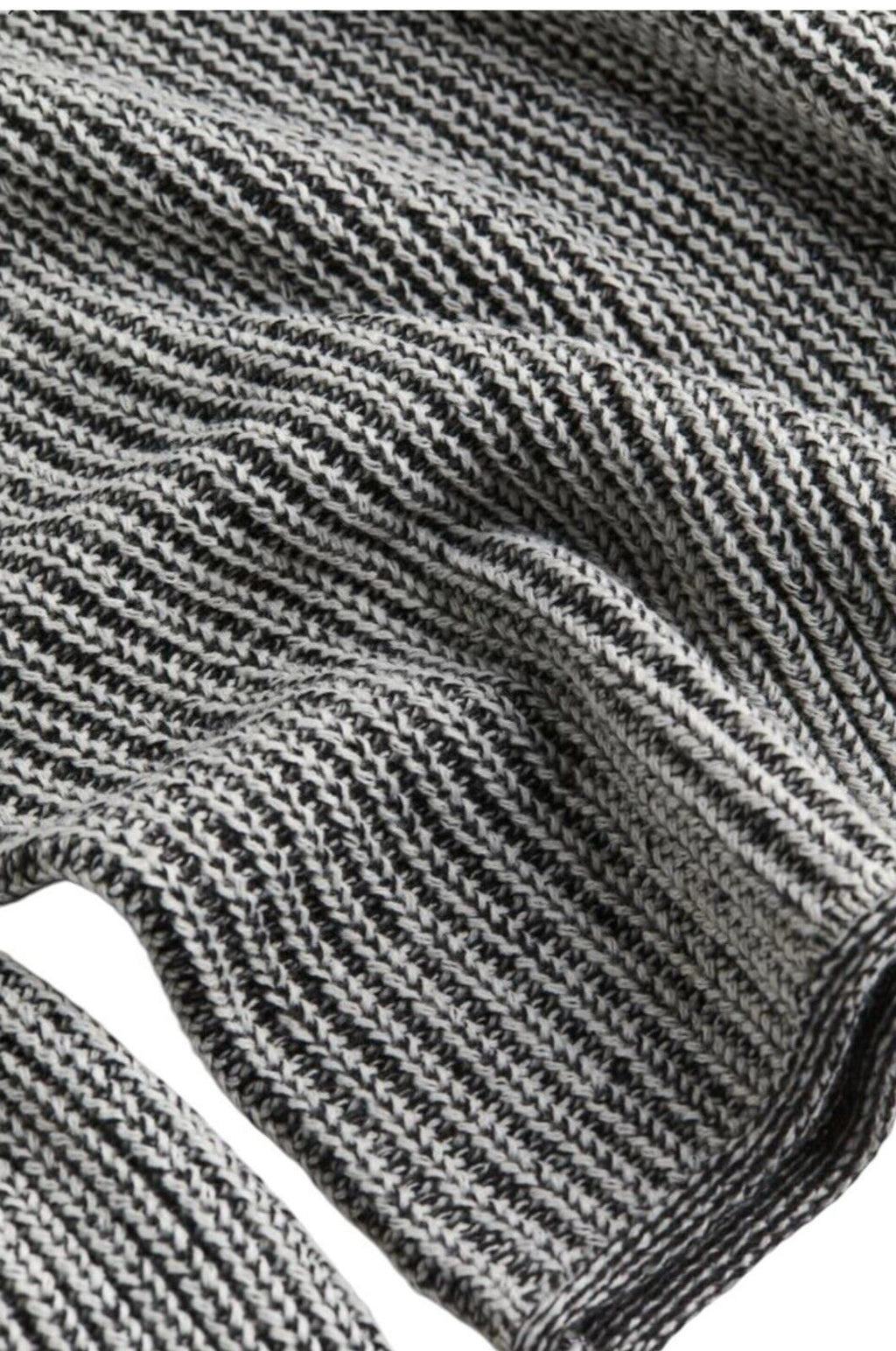H&M Knit Jumper Grey Marl Long Sleeve Cropped Women’s UK Size XS
