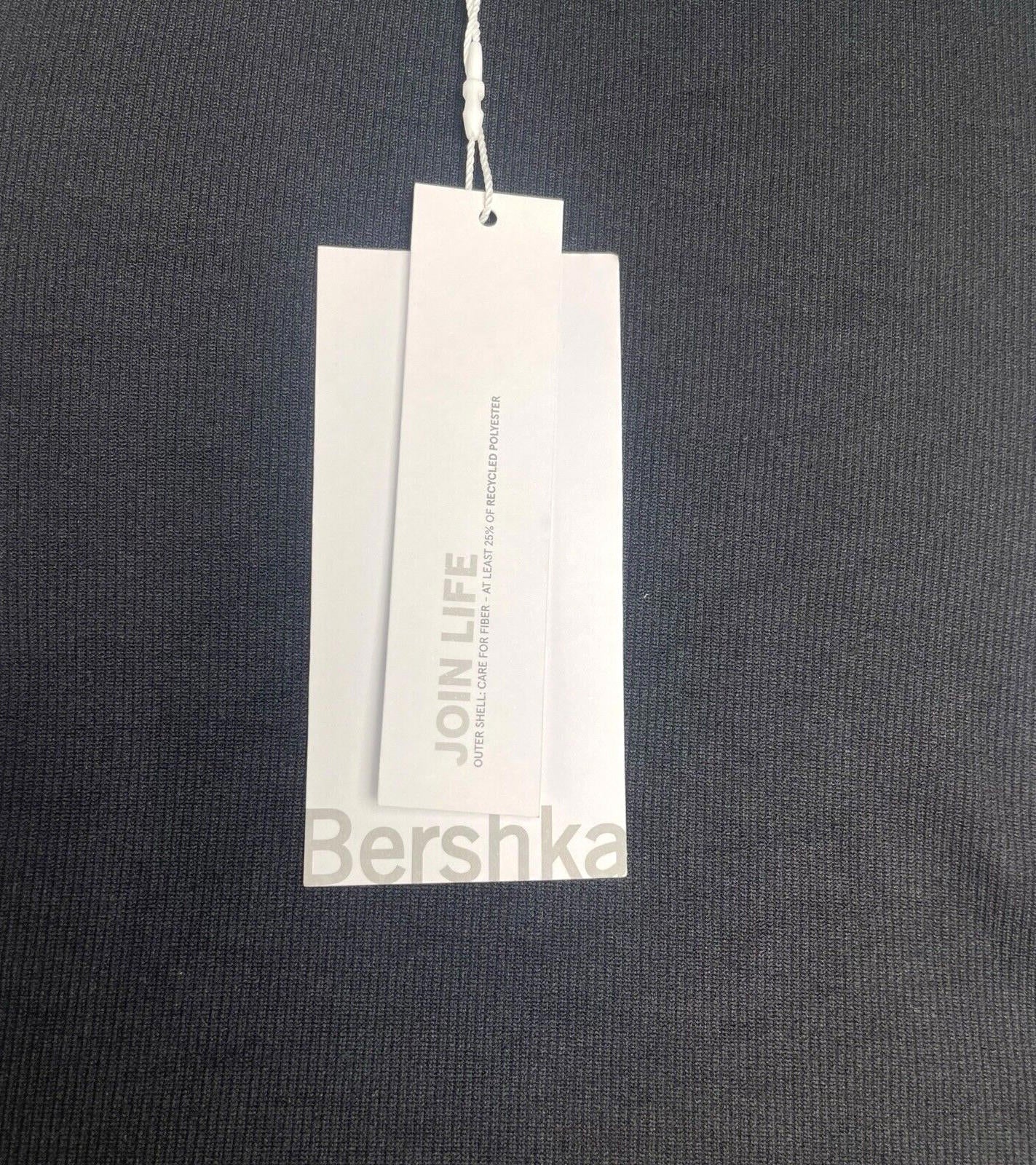 Bershka Mini Dress Black Ribbed Women’s UK Size XS