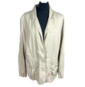 Debenhams Linen Jacket Women’s UK Size 18 Collared Pockets Beige Lightweight