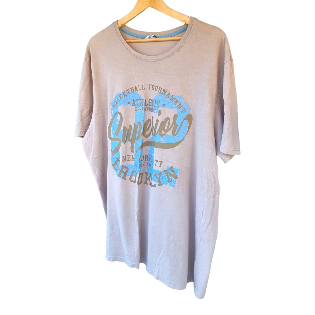 Pep & Co T-Shirt Grey Graphic Print Basketball Men's UK Size 3XL XXXL