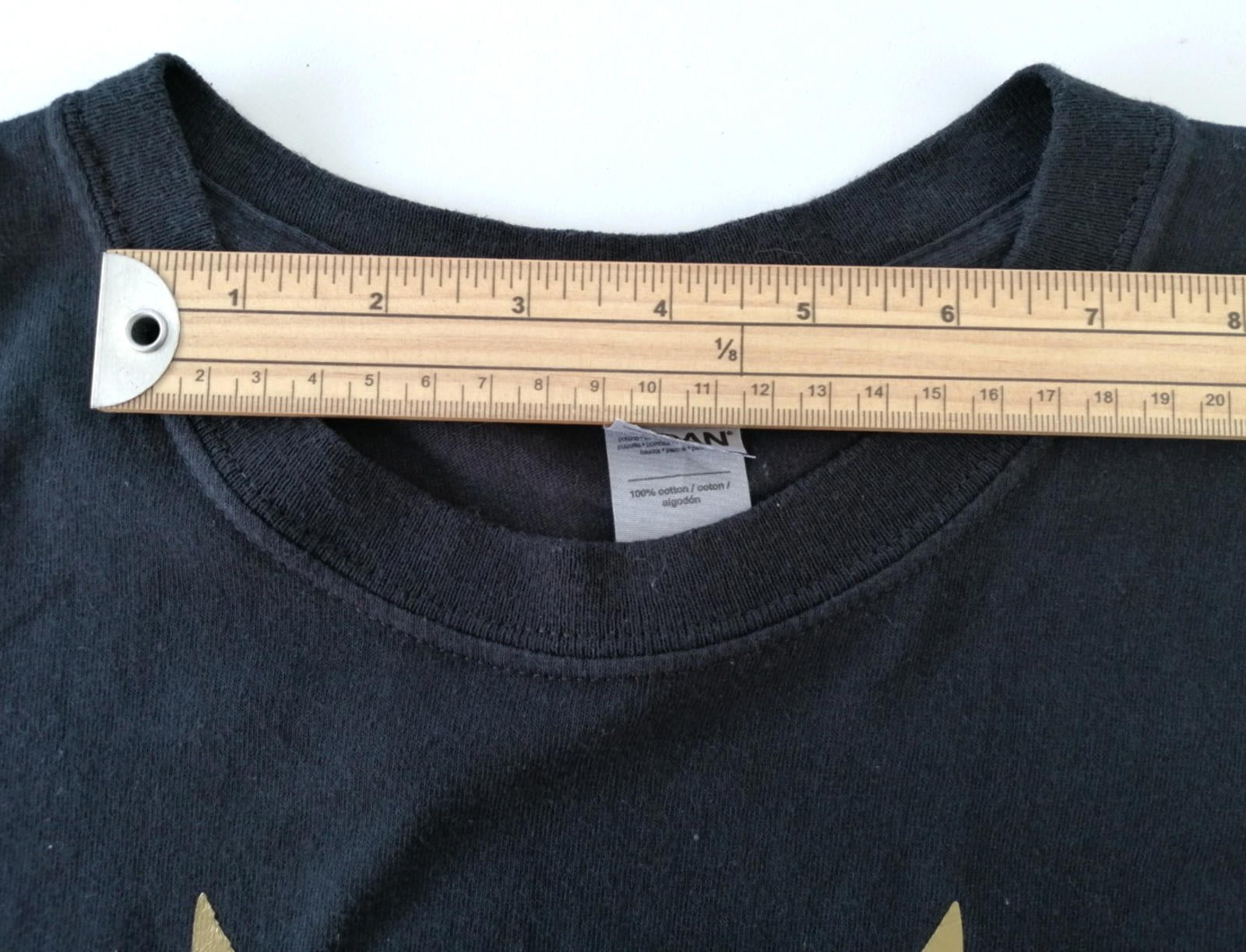 Gold Superhero Graphic Print T-Shirt Men's Size 2XL Black Crew Neck 100% Cotton