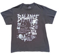Balance Skull T-Shirt Men's UK Size S Black Crew Neck Light Dark Graphic Print