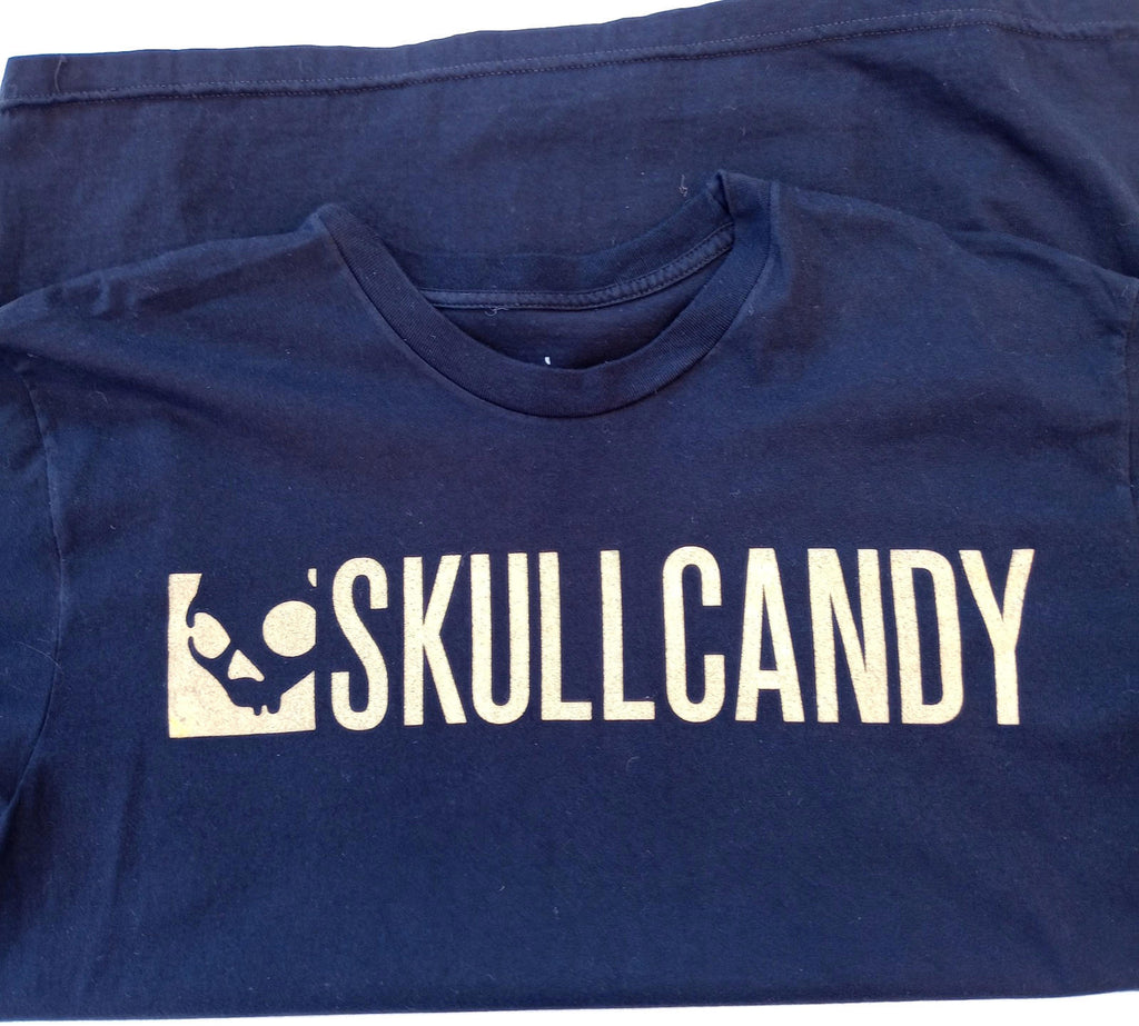Skull Candy Graphic Print T-Shirt Men's UK Size XL Black Crew Neck 100% Cotton