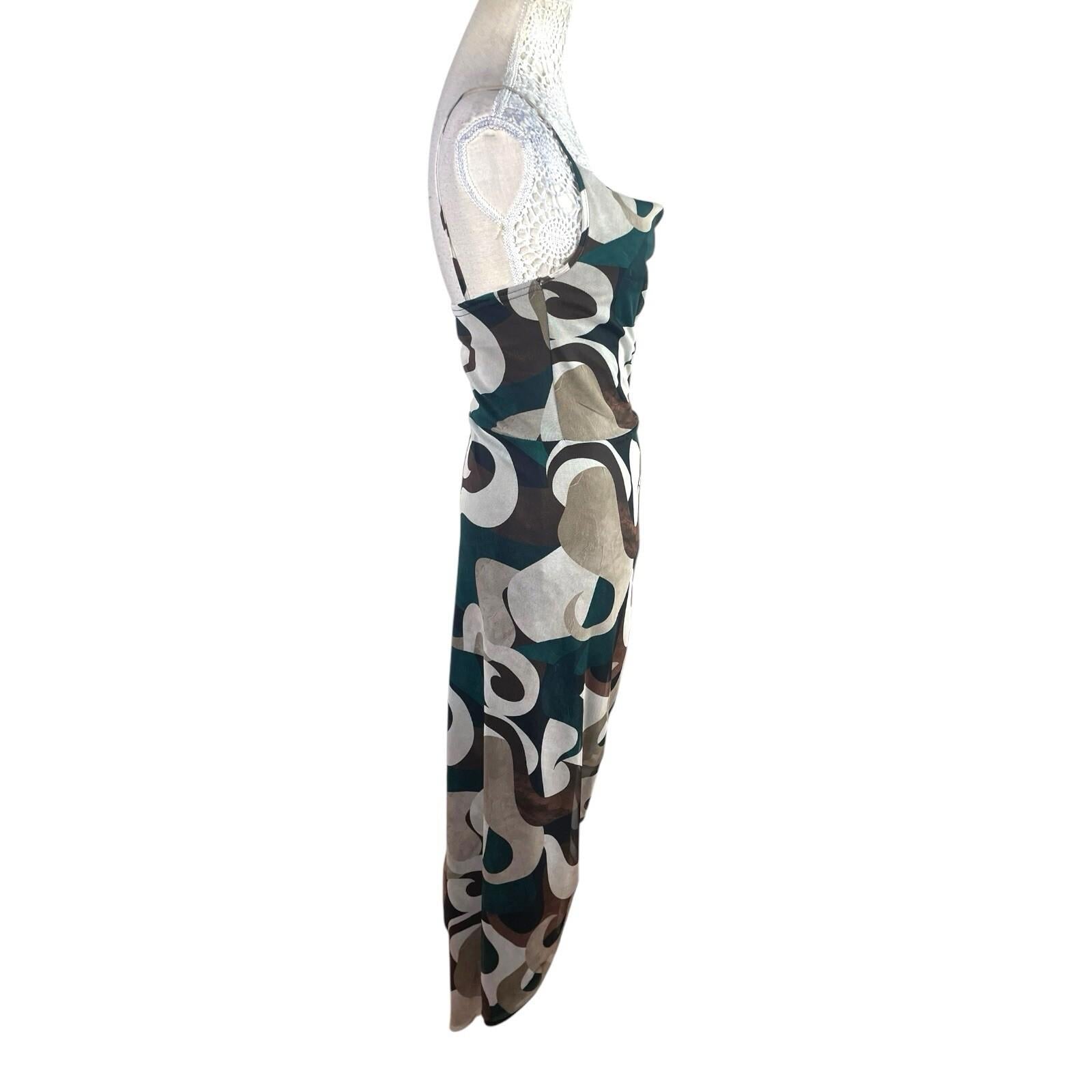 Pretty Little Thing Swirl Print Midi Dress Women’s UK Size 10 Abstract Camisole