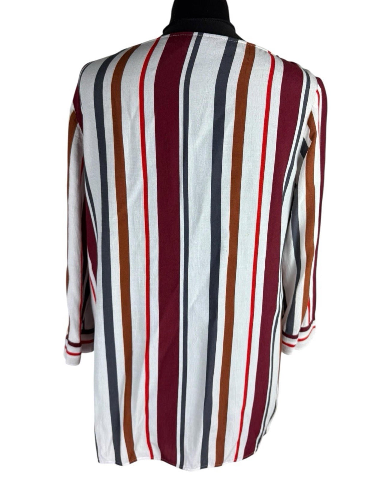 Next Stripe Blouse 3/4 Sleeve Round Neck Women’s UK Size 12