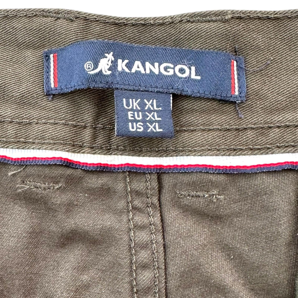 Kangol Shorts Men's UK Size XL Khaki Green Embroidered Button Up Heavy Duty