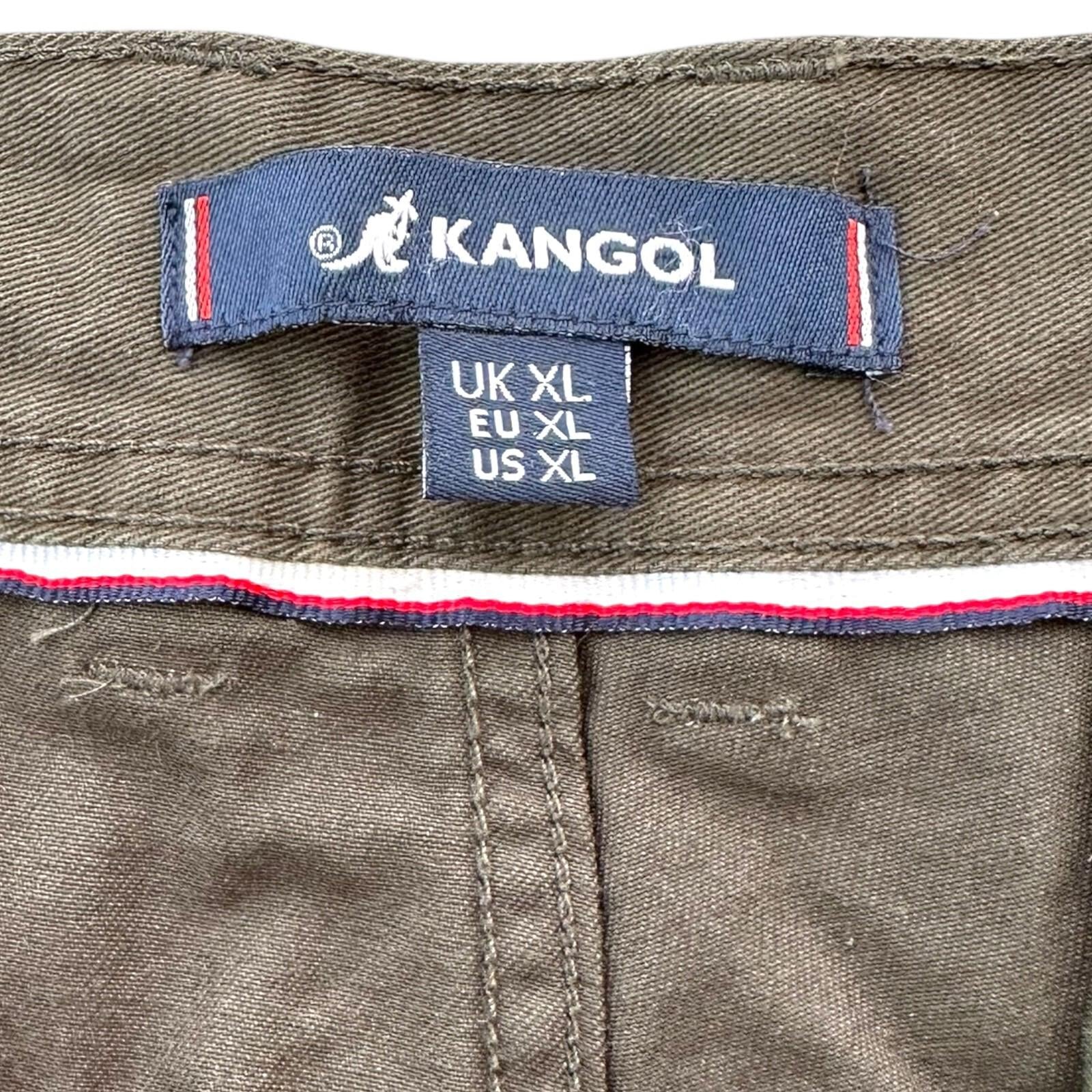 Kangol Shorts Men's UK Size XL Khaki Green Embroidered Button Up Heavy Duty