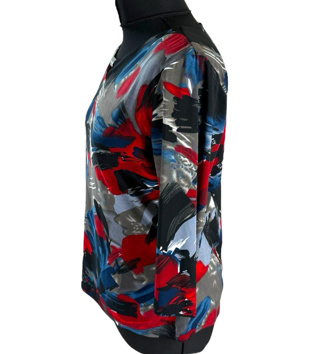 Bassini Multicolour Top Layered  Blouse 3/4 Sleeve Women’s UK Size 12