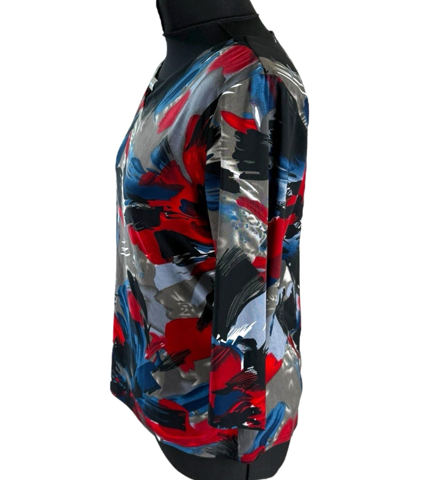 Bassini Multicolour Top Layered  Blouse 3/4 Sleeve Women’s UK Size 12