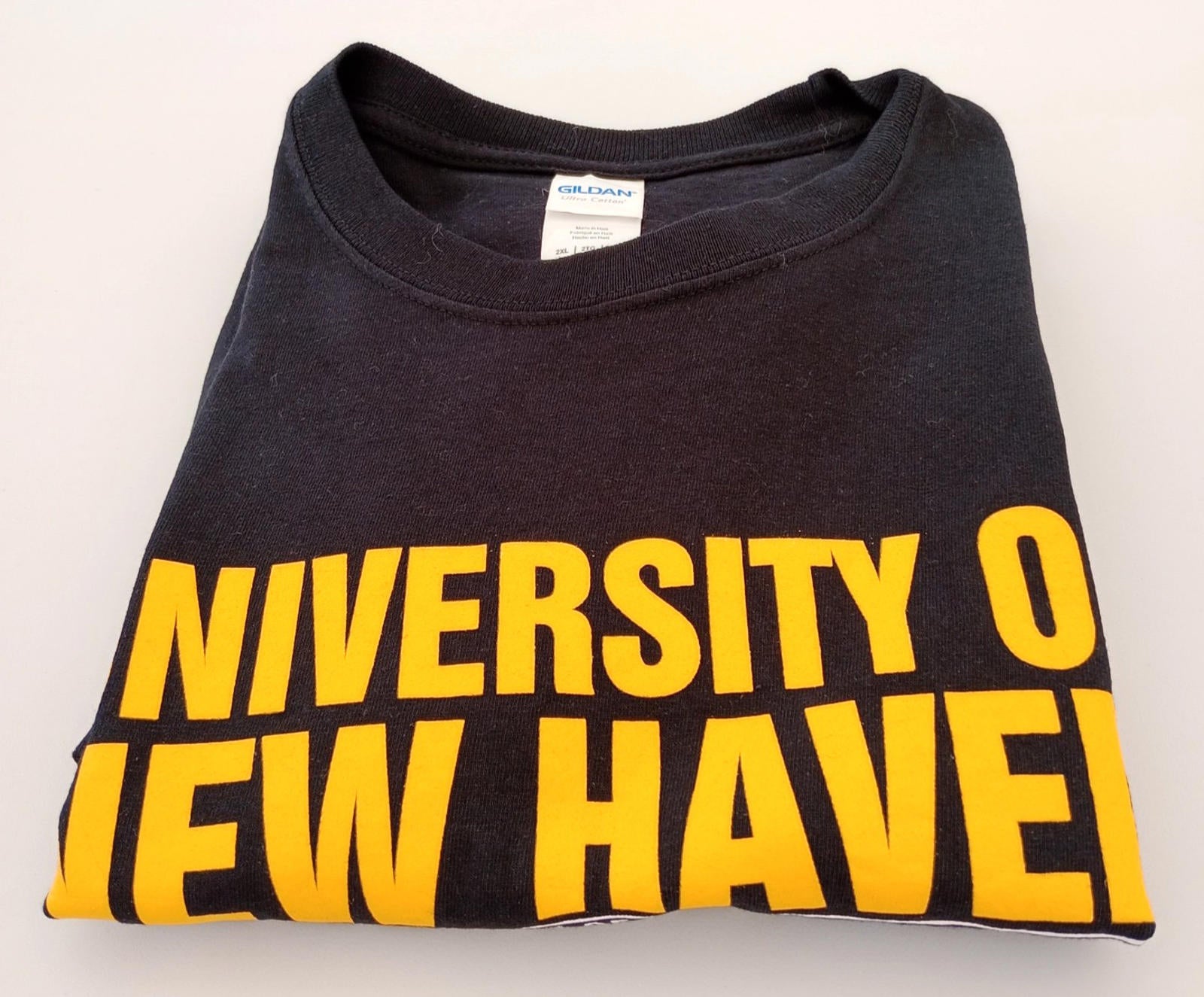 Graphic Print T-Shirt Men's UK Size 2XL Black Crew Neck 100% Cotton University
