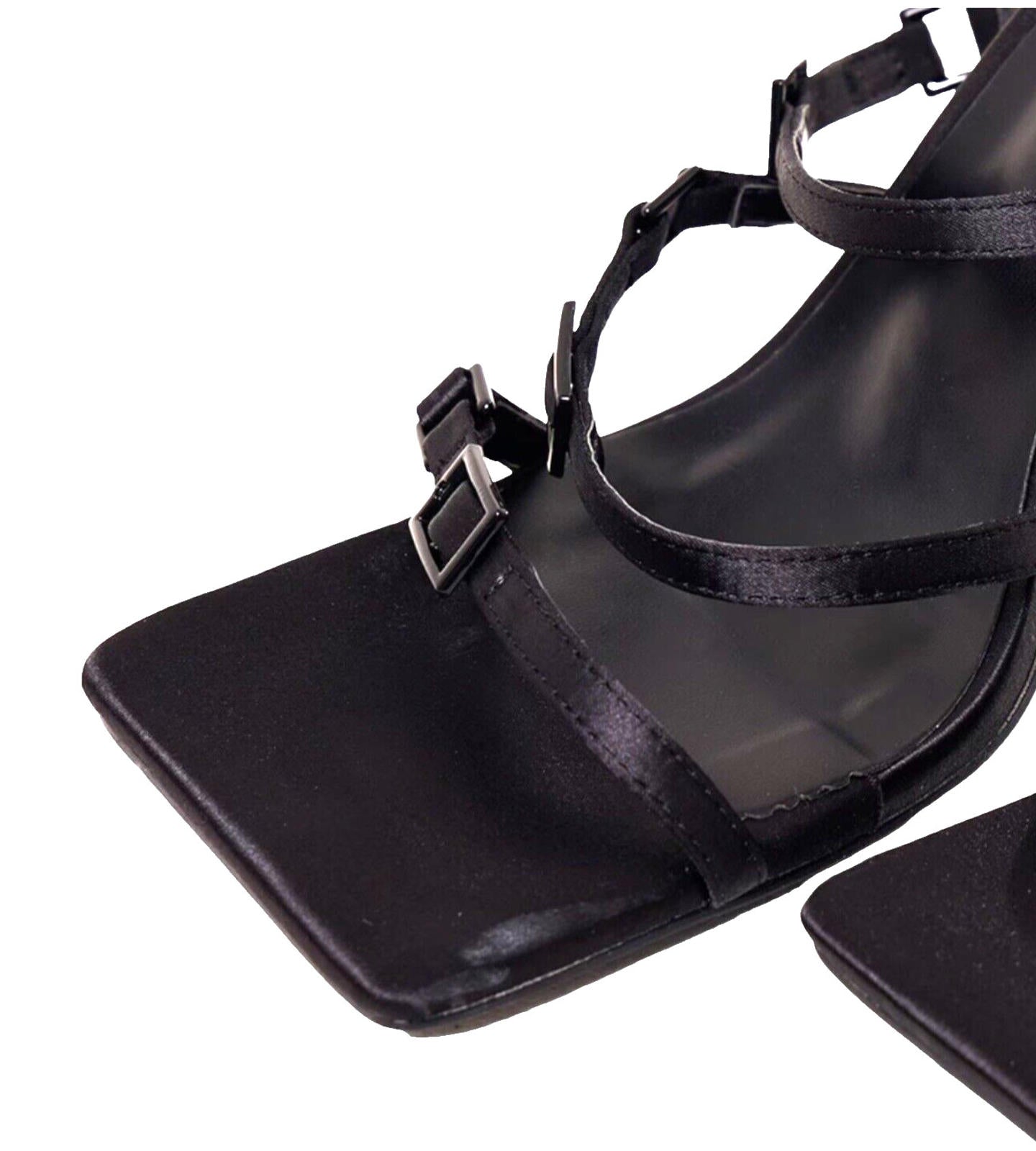 Pretty Little Thing Shoes Black Open Toe Women’s UK Size 6