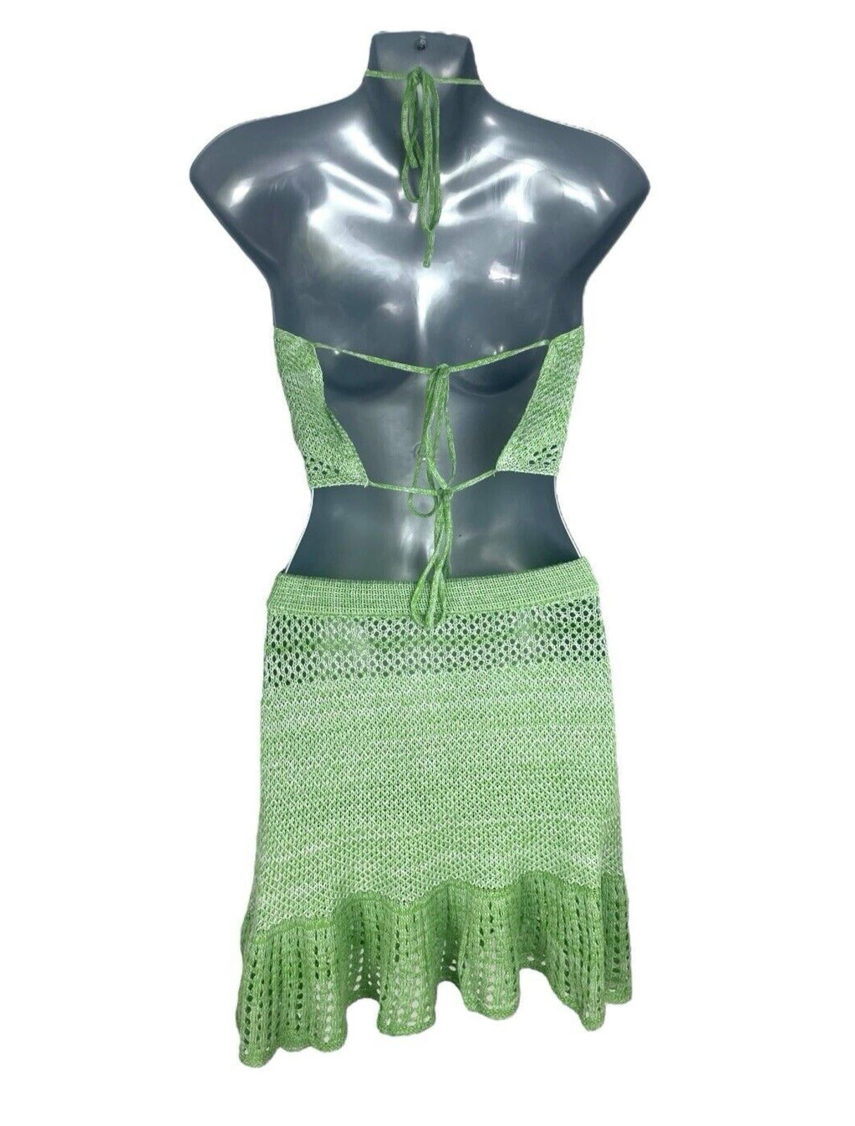 Shein Green Knit Shorts & Top Co Ord Set Women’s UK Size M