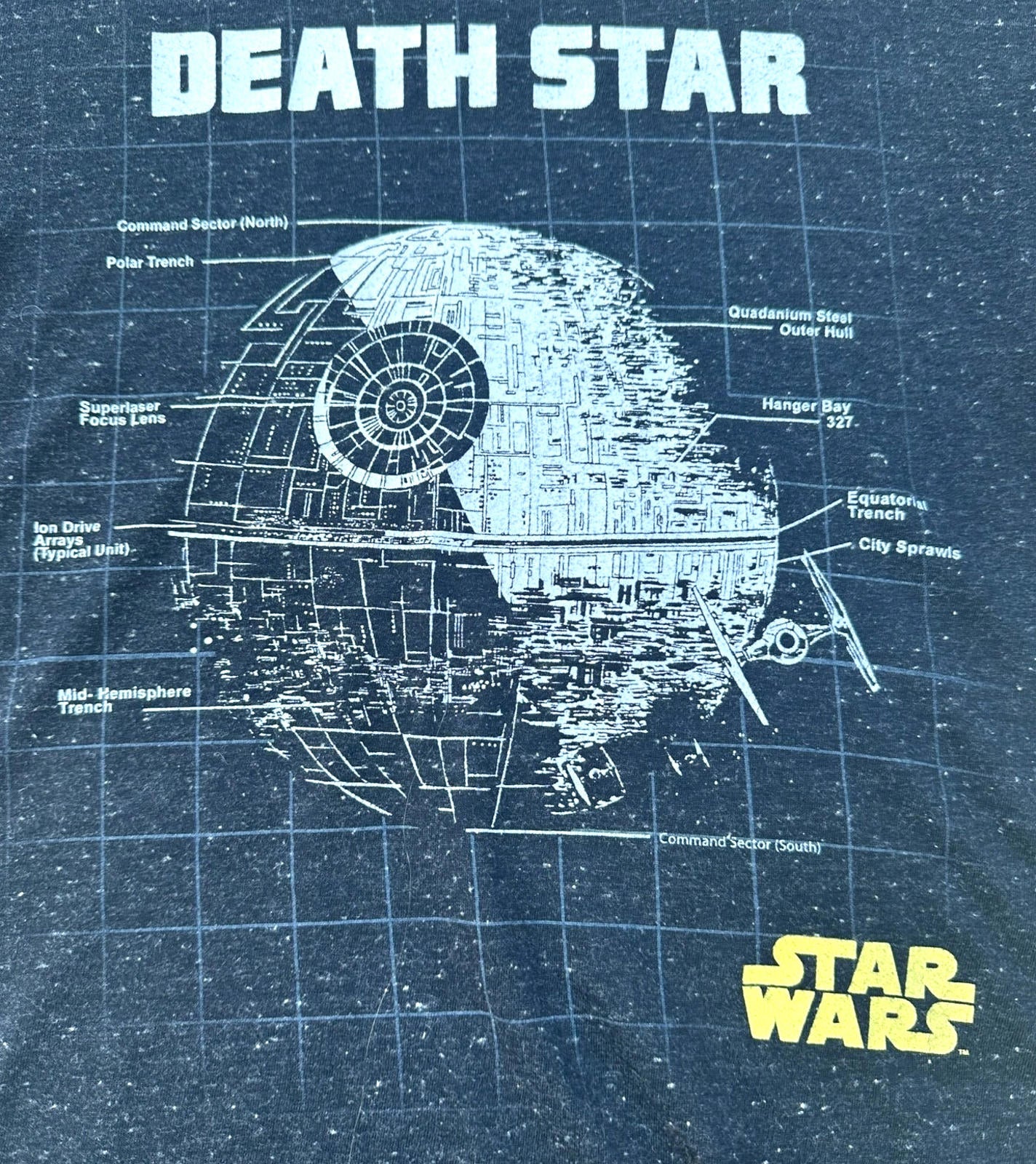 Star Wars T-Shirt Men's UK Size Medium M Black Death Star Graphic Print