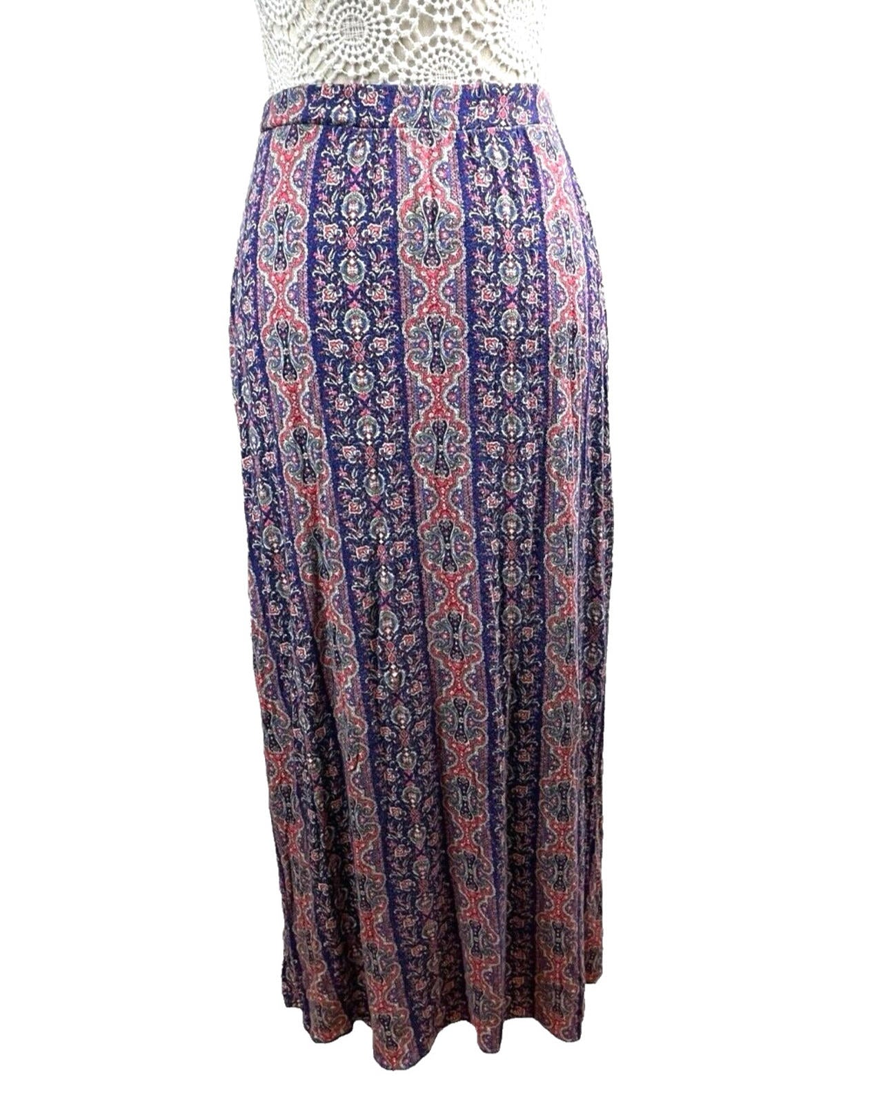 r.2.d Blue Maxi Skirt High Waist Side Slit Women’s UK Size M