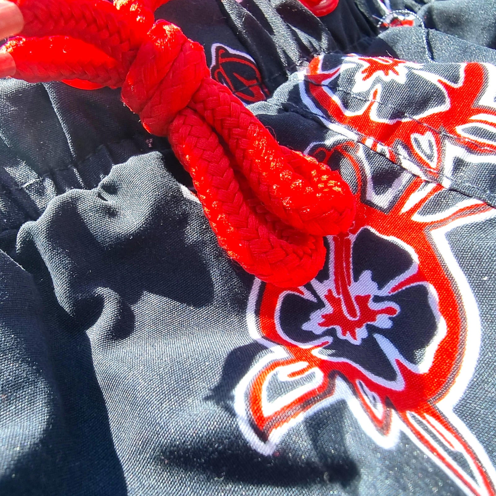 Swim Shorts Men's UK Size L Navy Blue Net Lined Pockets Red Sea Turtle Print