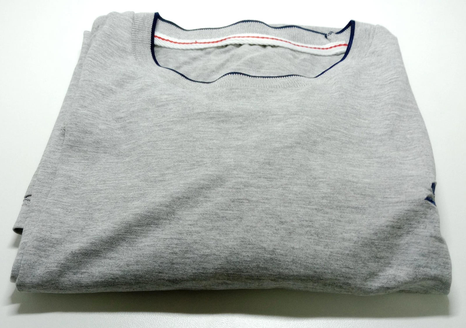 Slazenger T-Shirt Men's UK Size L Grey Short Sleeve Crew Neck Contrasting Trim