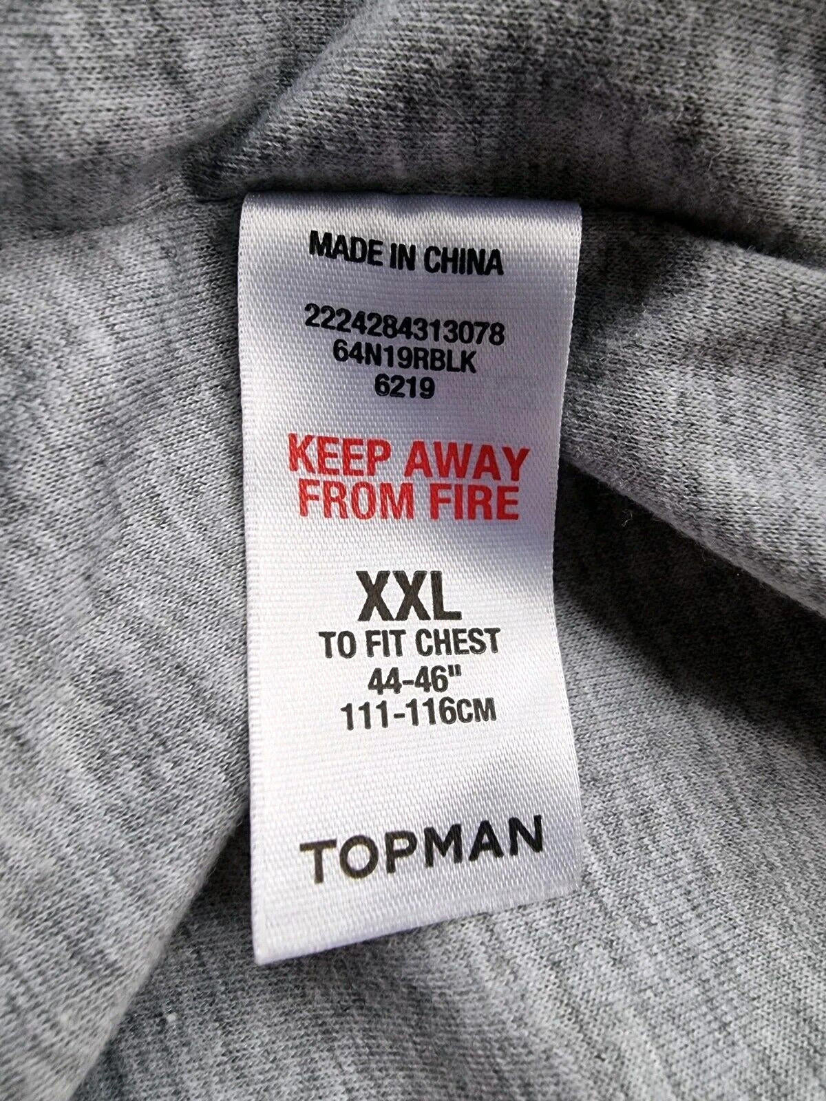 Topman Summer Jacket Black Bomber Lightweight Men's UK Size 2XL
