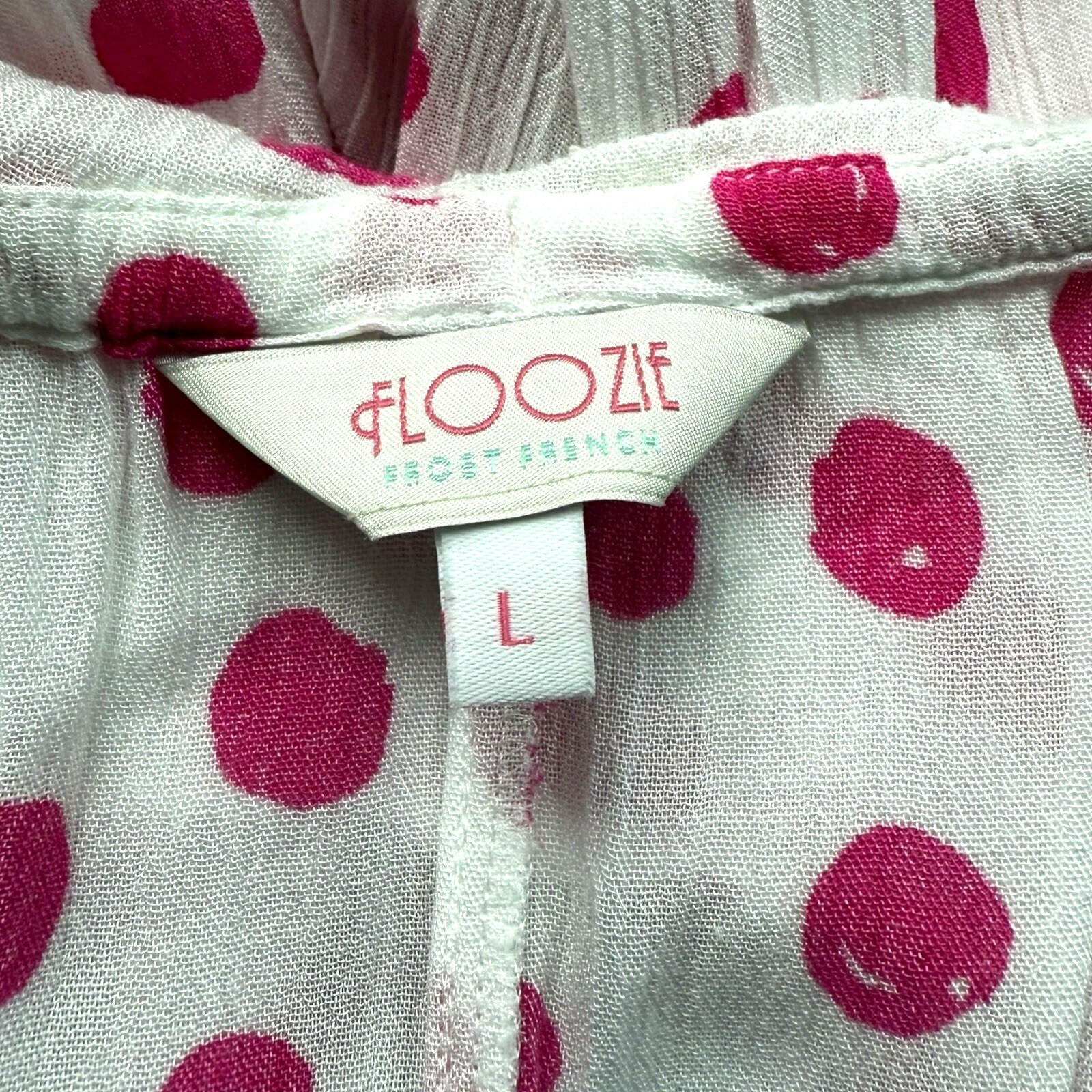 Floozie Polka Dot Playsuit Women’s UK Size L Spaghetti Strap Crinkle Effect