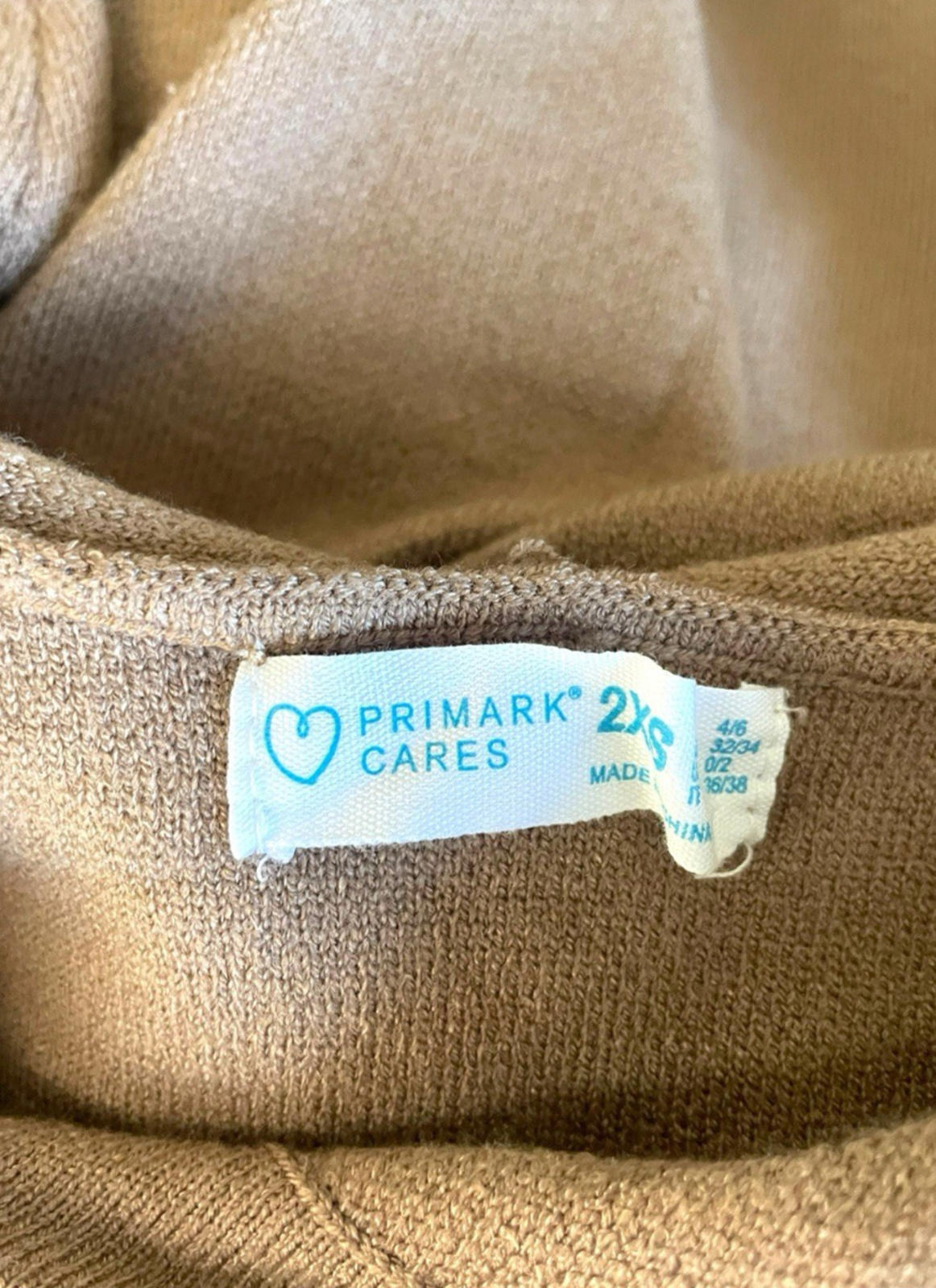 Primark Cares Stone Hooded Jumper Women’s UK Size 2XS