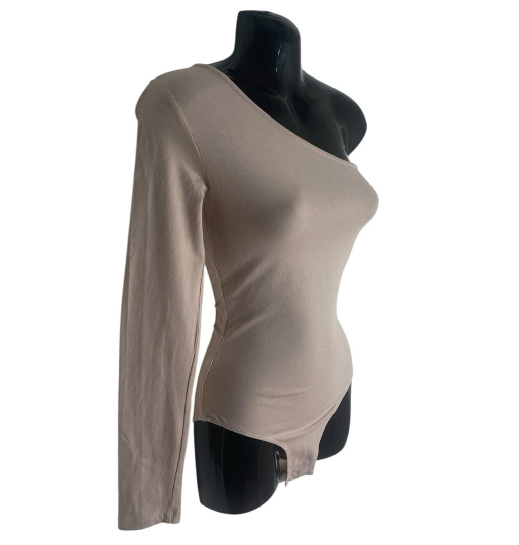 New Look Bodysuit Women's UK Size 6 Beige One Long Sleeve
