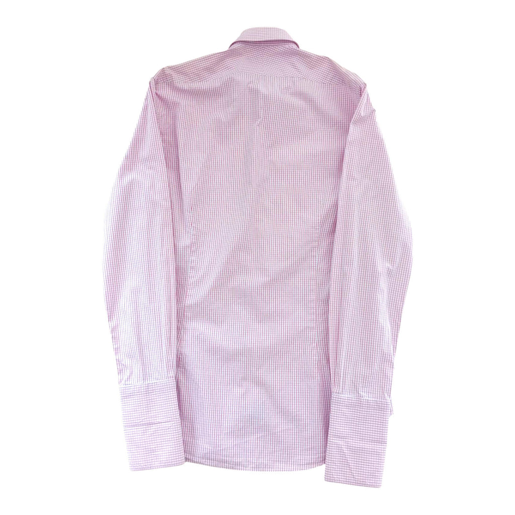 Gieves & Hawkes Pink Check Long Sleeve Shirt Men's UK Size M 37" Chest