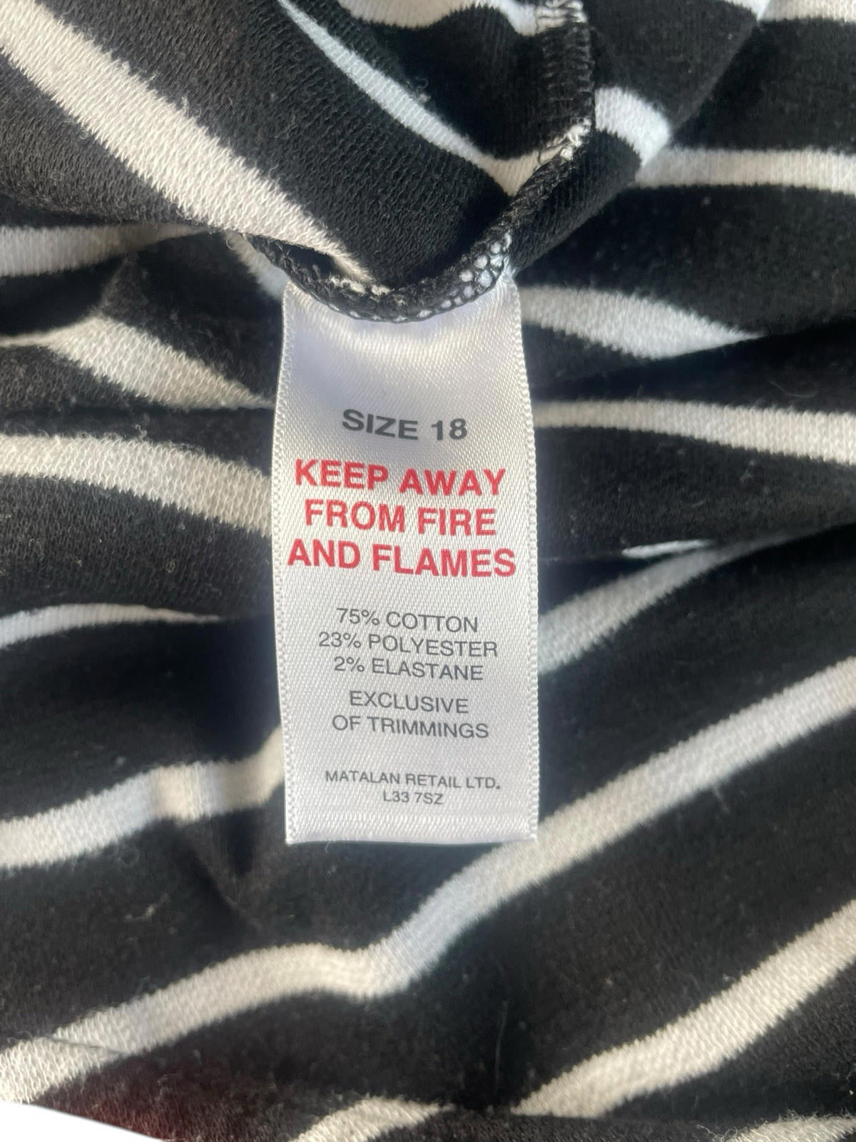 Matalan Thin Stripe Jumper Red Bow Detail Women’s UK Size 18