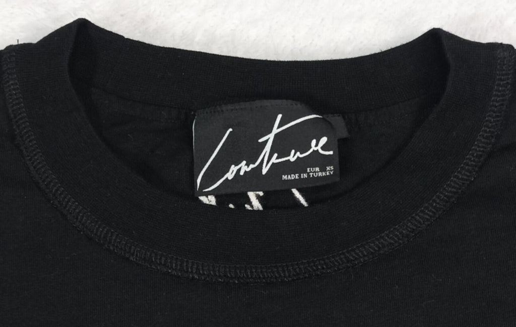 The Couture Club T-Shirt Men's UK Size S Black Crew Neck Graphic Print