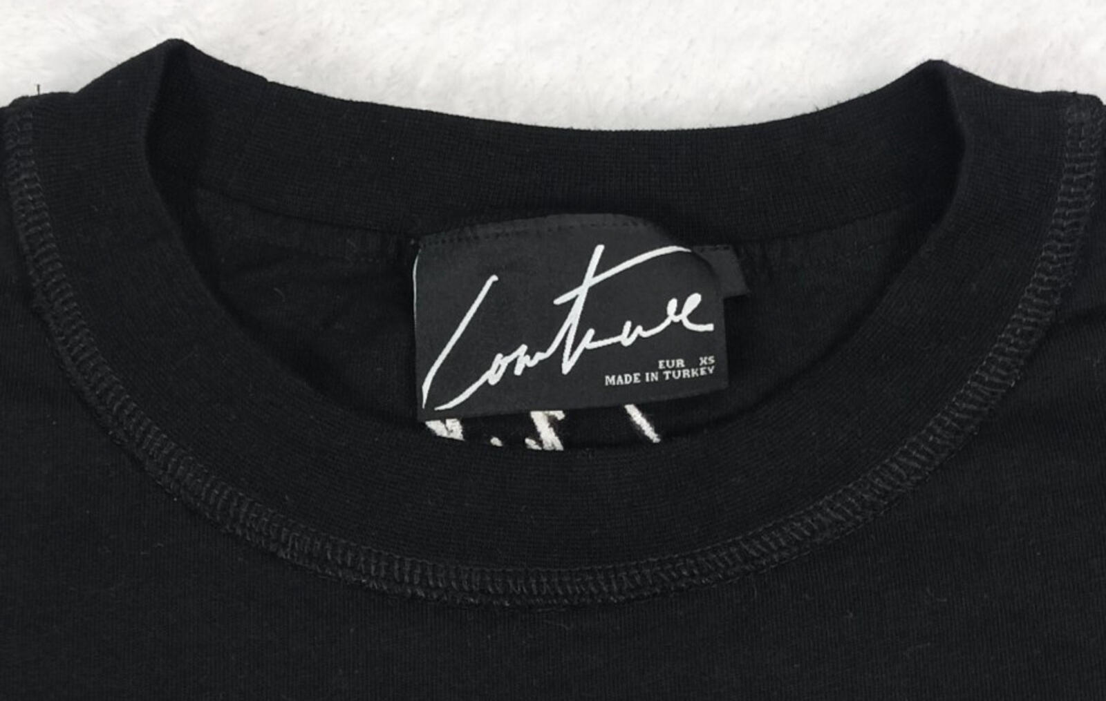 The Couture Club T-Shirt Men's UK Size S Black Crew Neck Graphic Print